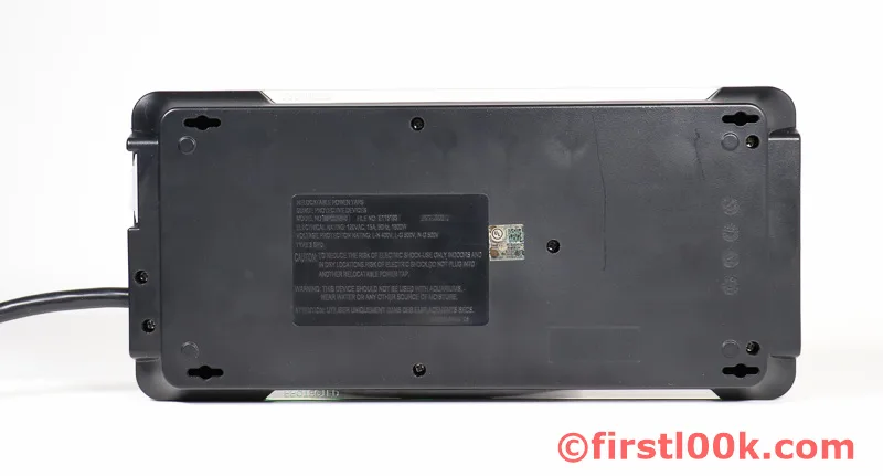 Plugable Surge Protector Back