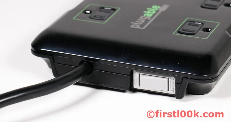 Plugable Surge Protector switch and breaker