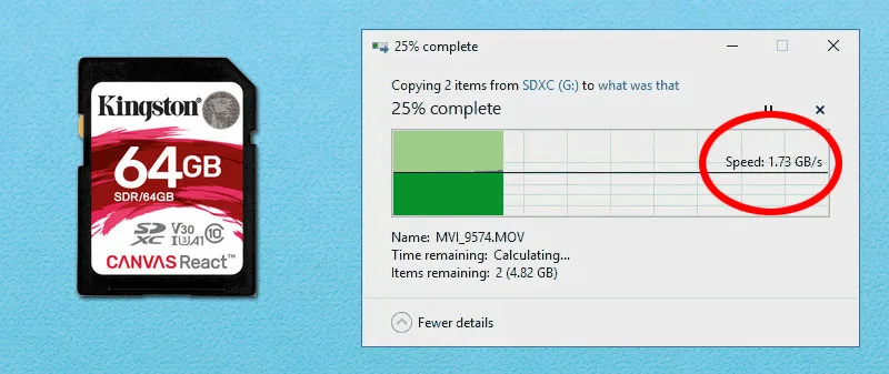 What the... Kingston reading at 1.7GB