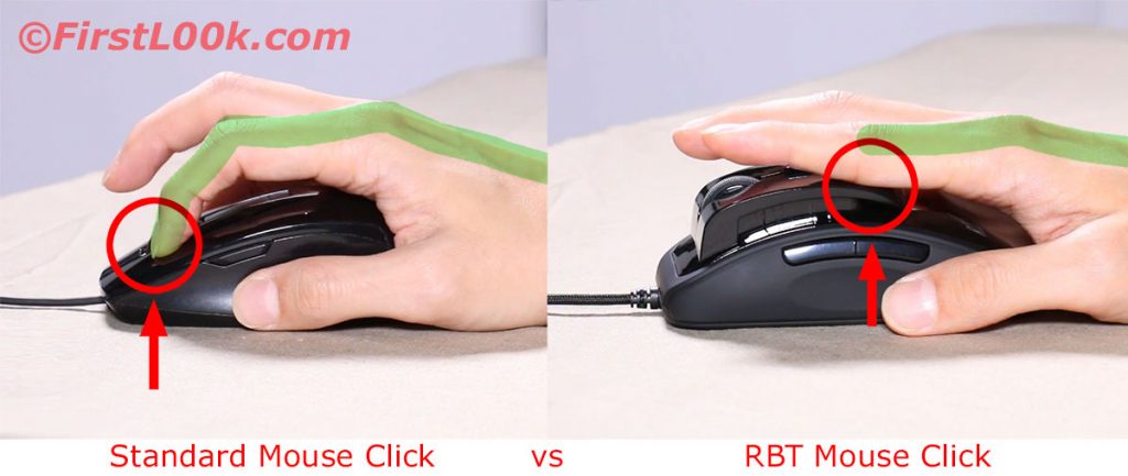 Mouse click difference