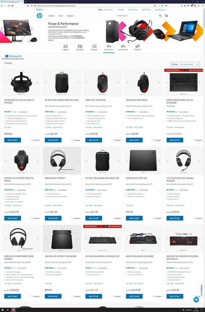 Gaming peripherals by HP (06/21/21)