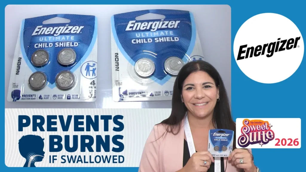 Energizer titanium coin battery for child safety